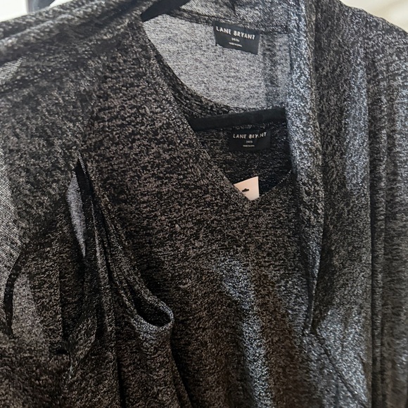 Lane Bryant Charcoal Open Front Cardigan - Picture 4 of 6